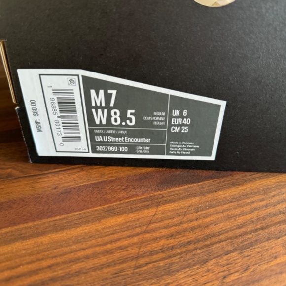 Under Armour Unisex UA Street Encounter Shoes Women 8.5 or Men 7 - Picture 3 of 6